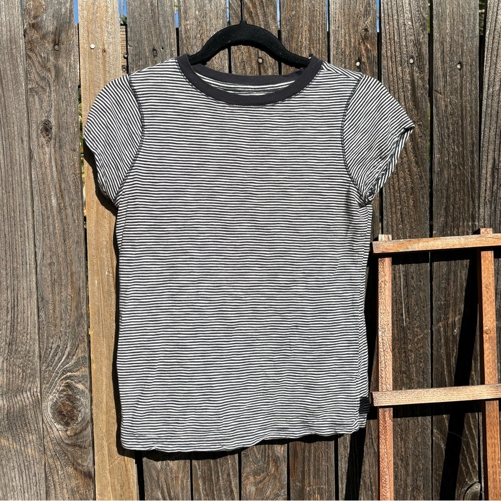 Black and White Striped Tee